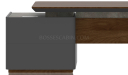 'Inspira' Office Desk In Walnut Laminate