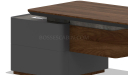 'Inspira' Office Desk In Walnut Laminate