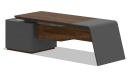 'Inspira' Office Desk In Walnut Laminate