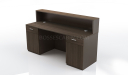 'Karbon' 6 Feet Reception Desk In Coffee Oak