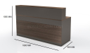 'Karbon' 6 Feet Reception Desk In Coffee Oak