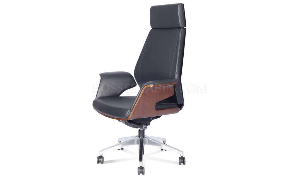 Premium Leather Office Chair Luxury, Black Leather Executive Chair