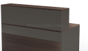 'Karbon' 4 Feet Reception Desk In Coffee Oak