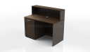 'Karbon' 4 Feet Reception Desk In Coffee Oak