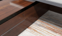 'Larry' 11 Ft Luxury Desk In Walnut Veneer & Leather