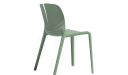 'Plis' Stackable Plastic Chair In Morandi Green