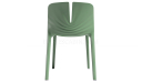 'Plis' Stackable Plastic Chair In Morandi Green