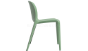 'Plis' Stackable Plastic Chair In Morandi Green