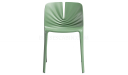 'Plis' Stackable Plastic Chair In Morandi Green