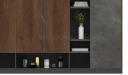 'Inspira' 7.5 Feet Width Wall Cabinet In Walnut