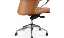 'Calm' High Back Office Chair In Tan Leather