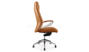 'Calm' High Back Office Chair In Tan Leather