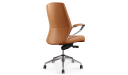 'Calm' Medium Back Office Chair In Tan Leather