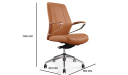 'Calm' Medium Back Office Chair In Tan Leather