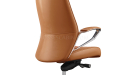 'Calm' Medium Back Office Chair In Tan Leather