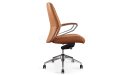 'Calm' Medium Back Office Chair In Tan Leather