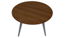 'Mary' Round Meeting Table In Walnut Laminate