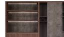 'Inspira' 9.5 Feet Width Wall Cabinet In Walnut