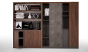 'Inspira' 9.5 Feet Width Wall Cabinet In Walnut