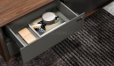 'Maxima' 8.5 Ft. Office Desk In Warm Walnut & Leather