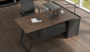 'Inspira' 6 Feet Office Desk In Norica Walnut