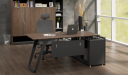 'Inspira' 6 Feet Office Desk In Norica Walnut
