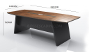 'Inspira' 8 Feet Meeting Table In Norica Walnut