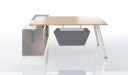 'Lido' 6 Feet Desk With Light Wood Top