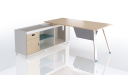 'Lido' 6 Feet Desk With Light Wood Top