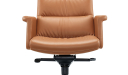 'Omega' High Back Office Chair In Tan PU Leather