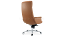 'Omega' High Back Office Chair In Tan PU Leather