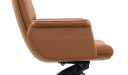 'Omega' High Back Office Chair In Tan PU Leather