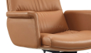 'Omega' High Back Office Chair In Tan PU Leather