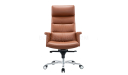 high back office chair in tan leather