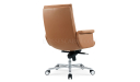 'Omega' Medium Back Chair In Tan PU Leather