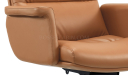 'Omega' Medium Back Chair In Tan PU Leather