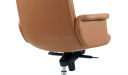 'Omega' Medium Back Chair In Tan PU Leather