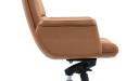 'Omega' Medium Back Chair In Tan PU Leather