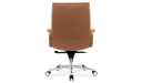 'Omega' Medium Back Chair In Tan PU Leather