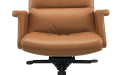 'Omega' Medium Back Chair In Tan PU Leather