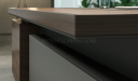 'Nexa' 10 Ft. Office Desk In Pari Walnut & Leather