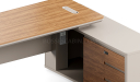 'Swan' 6.5 Feet Office Desk In Golden Sandalwood