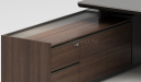 'Nexa' 8 Ft. Office Desk In Pari Walnut & Leather