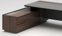 'Nexa' 8 Ft. Office Desk In Pari Walnut & Leather