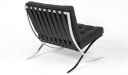 'Palma' Lounge Chair In Black Leather