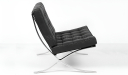 'Palma' Lounge Chair In Black Leather