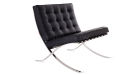 barcelona chair in black leather
