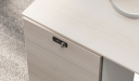 'Orion' Linear Workstation In Pearwood & Acqua Green