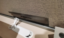 'Orion' Linear Workstation In Pearwood & Gray