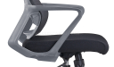'Streak' High Back Chair In Light Gray Frame